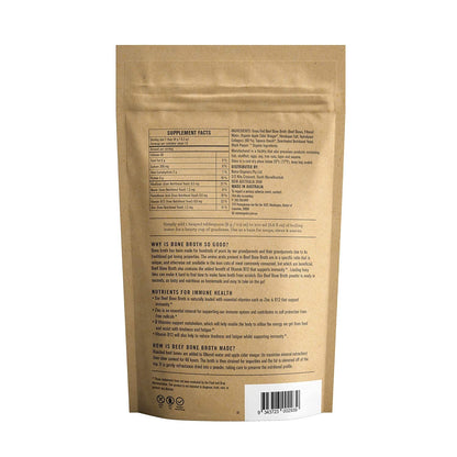 Nutra Organics Beef Broth Low Sodium Powder - Hearty Original Flavor Beef Bouillon and Sipping Broth For Cooking, Immune, Joint and Gut Health (3.5oz)