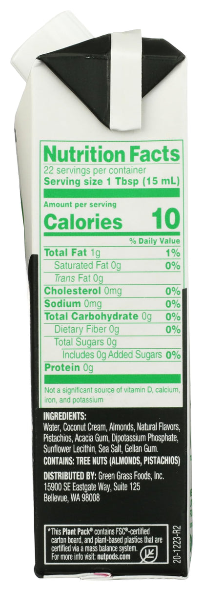 nutpods® Unsweetened Pistachio Coffee Creamer, dairy-free, 11.2oz