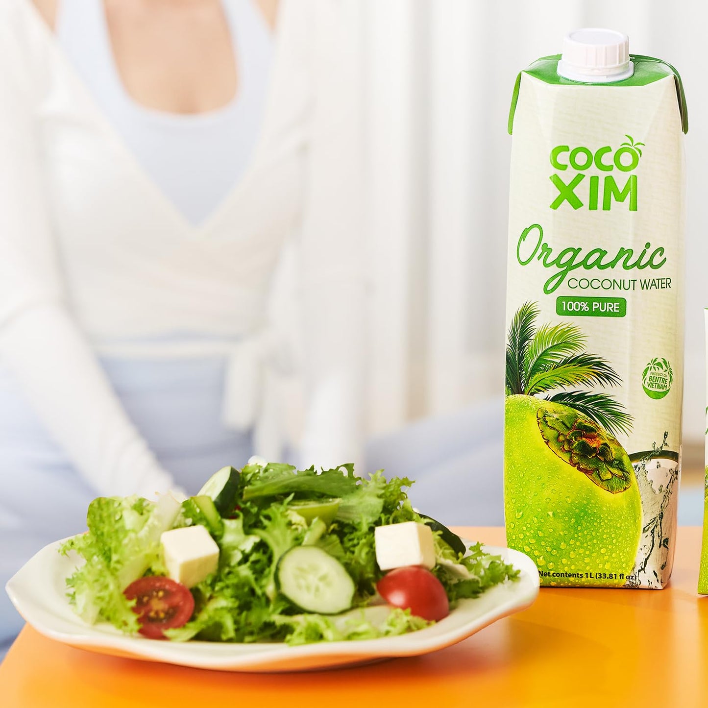COCOXIM Ready to Drink Organic Coconut Water - 33.8 oz (Pack of 6)| Zero Added Sugar| Natural & Fresh with Electrolytes & Nutrients