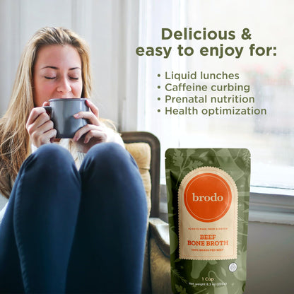 Brodo Bone Broth Bundle, Variety, Classic, and Spicy Nonna Packs, 8.3 oz (18 Cups Total)