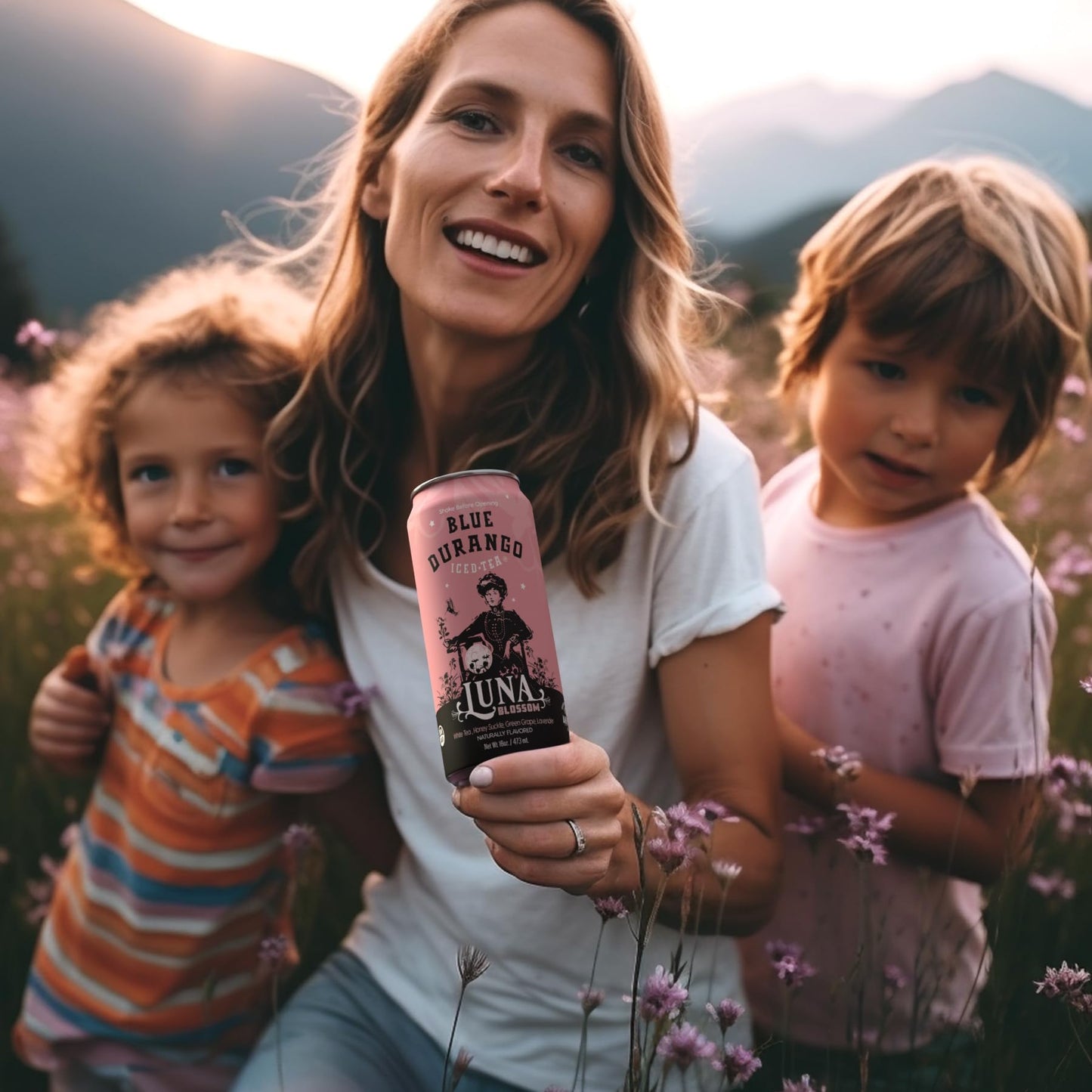 Blue Durango Iced Tea - Luna Blossom - Natural Ingredient Drinks 16 oz (12 Pack)