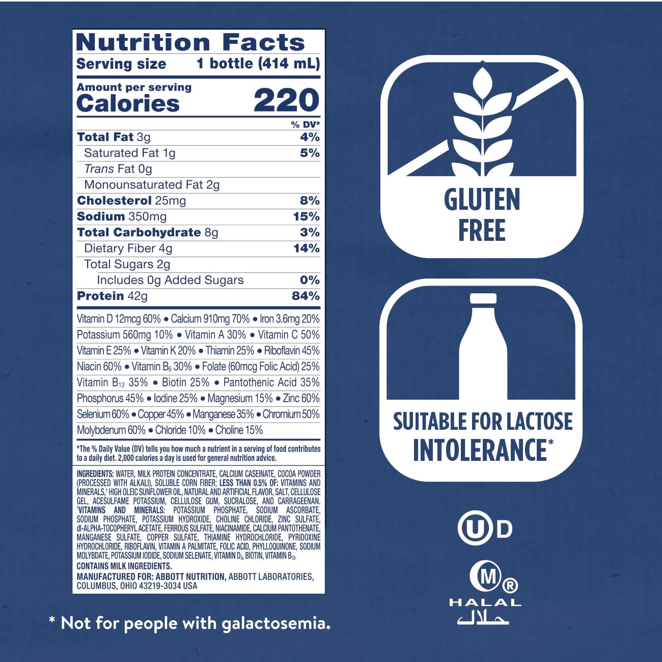 Ensure Max Protein Shake | 42g Complete Protein | Milk Chocolate | Ready to Drink | High Protein | 23 Vitamins & Minerals | 2g Sugar | 14 fl oz, 12 Pack