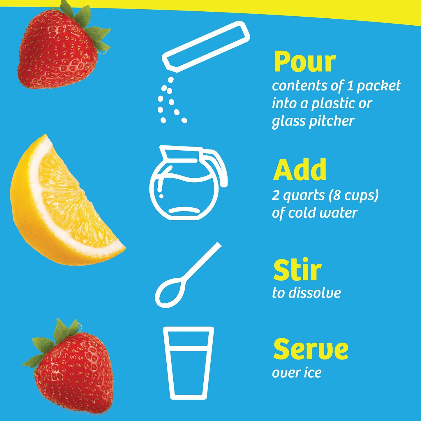 Wyler's Light Pitcher Packs, Water Drink Mix, Strawberry Lemonade,6 Pitcher Packets (Pack of 4)