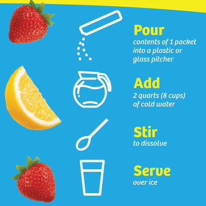 Wyler's Light Pitcher Packs, Water Drink Mix, Strawberry Lemonade,6 Pitcher Packets (Pack of 4)
