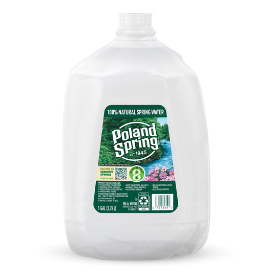 Poland Spring Maine Spring Water Bottles, 1 Gallon Jug – Still Bottled Water with Naturally Occurring Minerals
