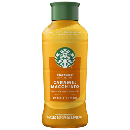 Starbucks Iced Espresso, Caramel Macchiato, 40oz Bottle, Naturally Flavored Chilled Espresso Beverage