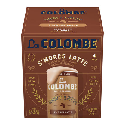 La Colombe Coffee, S'mores Cold Brew Draft Latte, 9 fl oz Cans, 4 Pack