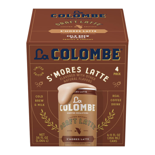 La Colombe Coffee, S'mores Cold Brew Draft Latte, 9 fl oz Cans, 4 Pack