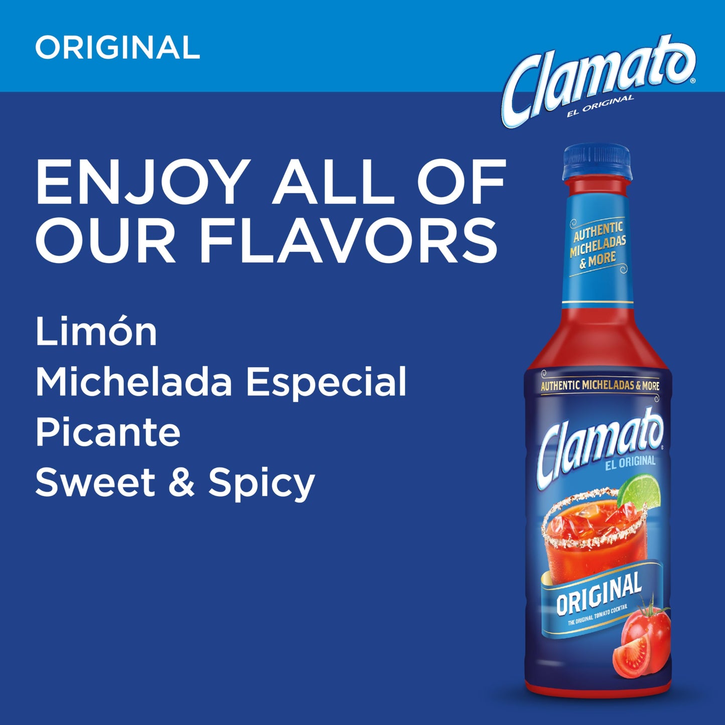 Clamato Original Tomato Cocktail Mixer, 64 fl oz bottle