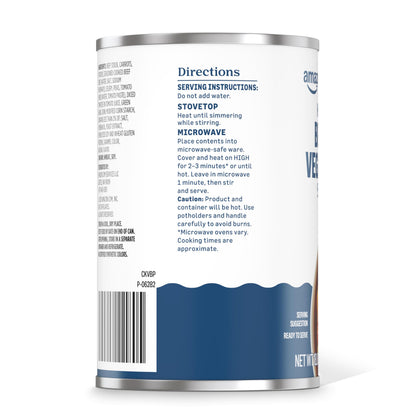 Amazon Grocery, Hearty Beef & Vegetable Soup, 18.8 Oz