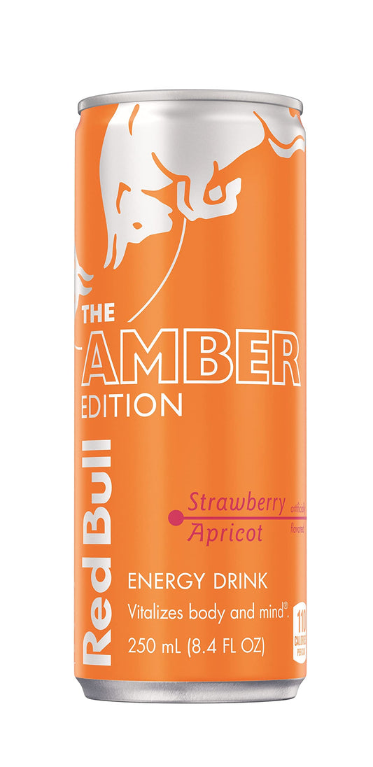 Red Bull Energy Drink, The Amber Edition, Strawberry Apricot, 8.4 Fl Oz