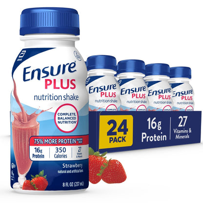 Ensure Plus Nutrition Shake 24 Pack & Ensure Max Protein Nutrition Shake 12 Pack Bundle, Meal Replacement Shakes