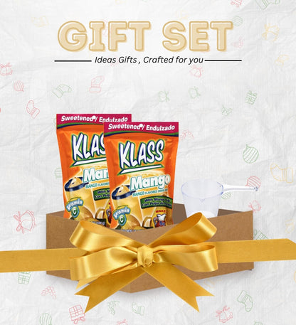 Klass – 2x Klass Bev Mix Mango Sweetened 14.1 OZ Bundle with Plastic Clear Measuring Cup – Refreshing Mango Flavored Drink Mix with Vitamin C for Quick Mixing and Easy Preparation Gift Set (3 Items)