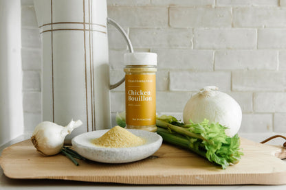 Clean Monday Meals Chicken & Beef Bouillon Powder | Gluten Free, Dairy Free, No Artificial Flavors or Additives | Real Chicken & Beef Stock Base for Soups, Stews & Sauces | Two-Pack, 100 Servings Each