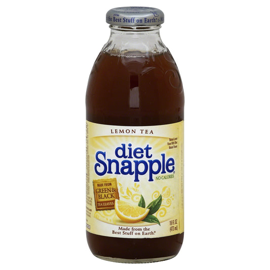 Diet Snapple Iced Tea, Lemon, 16 fl oz