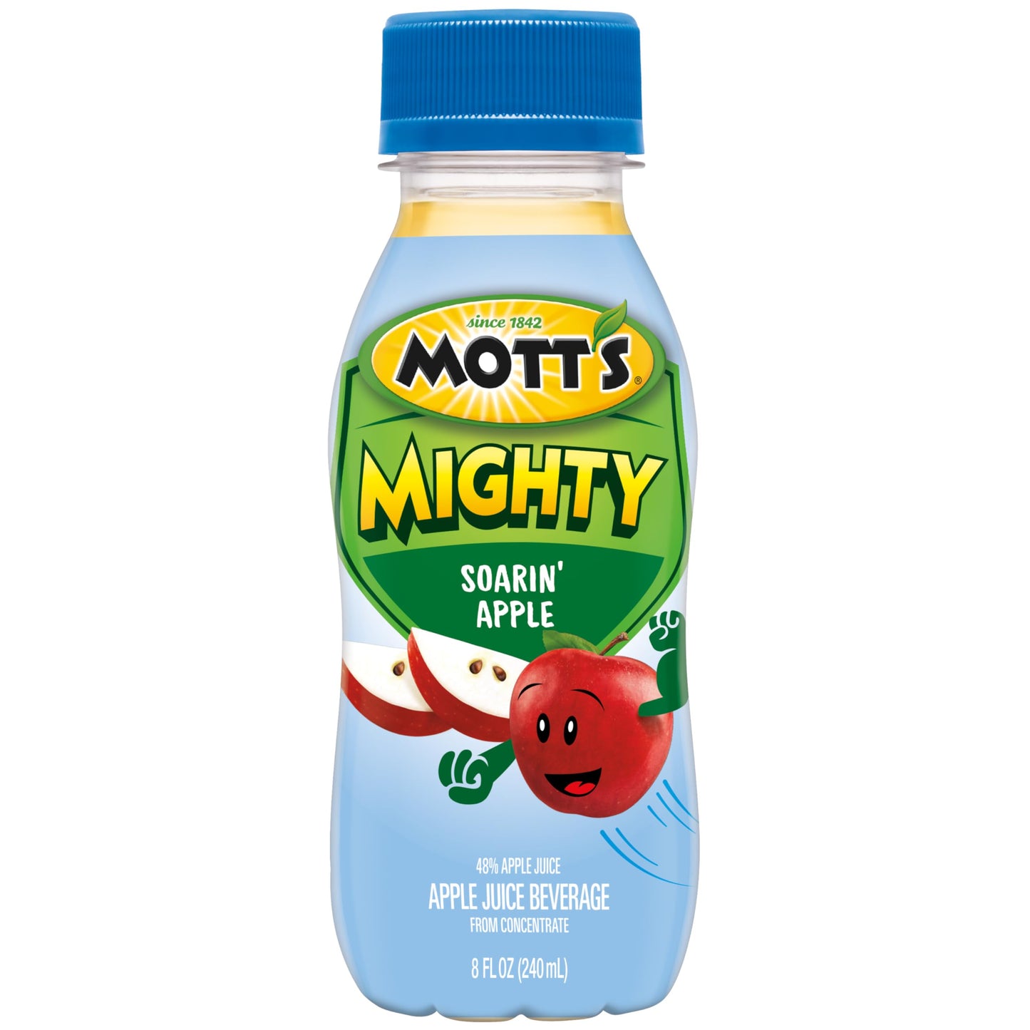 Mott's Mighty Soarin' Apple Juice Drink, 8 Fl Oz Bottles, 24 Count (8 Packs Of 6), 100% Fruit Juice Combined With Purified Water, Natural Flavors, And Vitamins A, C And E