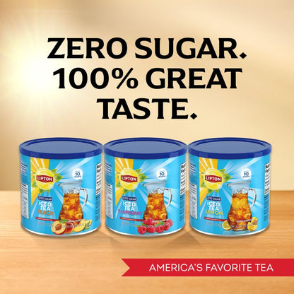Lipton Diet Raspberry Iced Tea Mix – 10 Quarts Each– Z ero Sugar, Caffeinated Powder Drink Mix