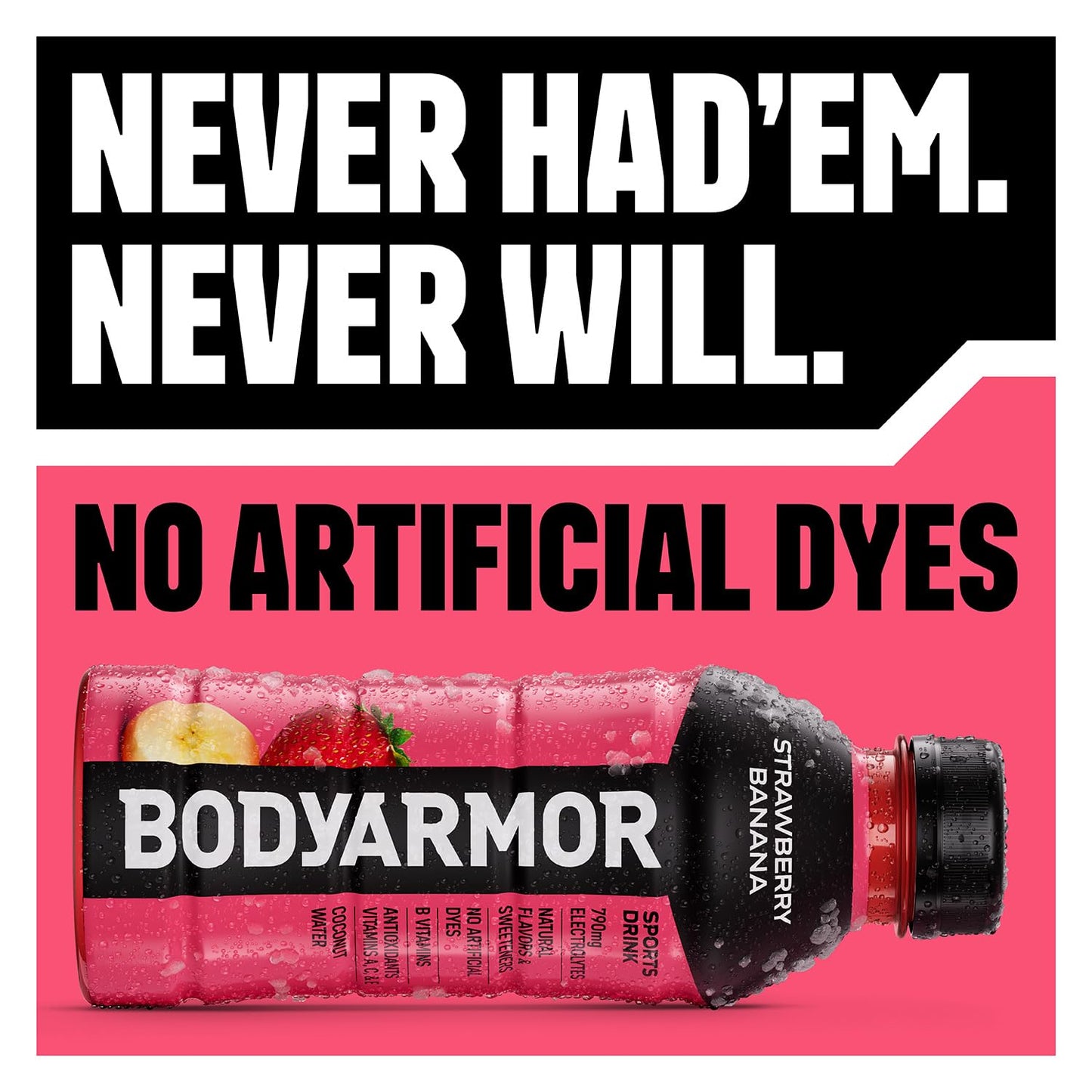 BODYARMOR Sports Drink Sports Beverage, Tropical Punch, Natural Flavor With Vitamins, Potassium-Packed Electrolytes, No Preservatives, Perfect For Athletes, 28 Fl Oz