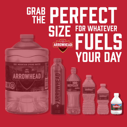 Arrowhead Mountain Spring Water Bottles, 12 Pack - Still Bottled Water with Naturally Occurring Minerals & Electrolytes for Taste - 8 Fl Oz