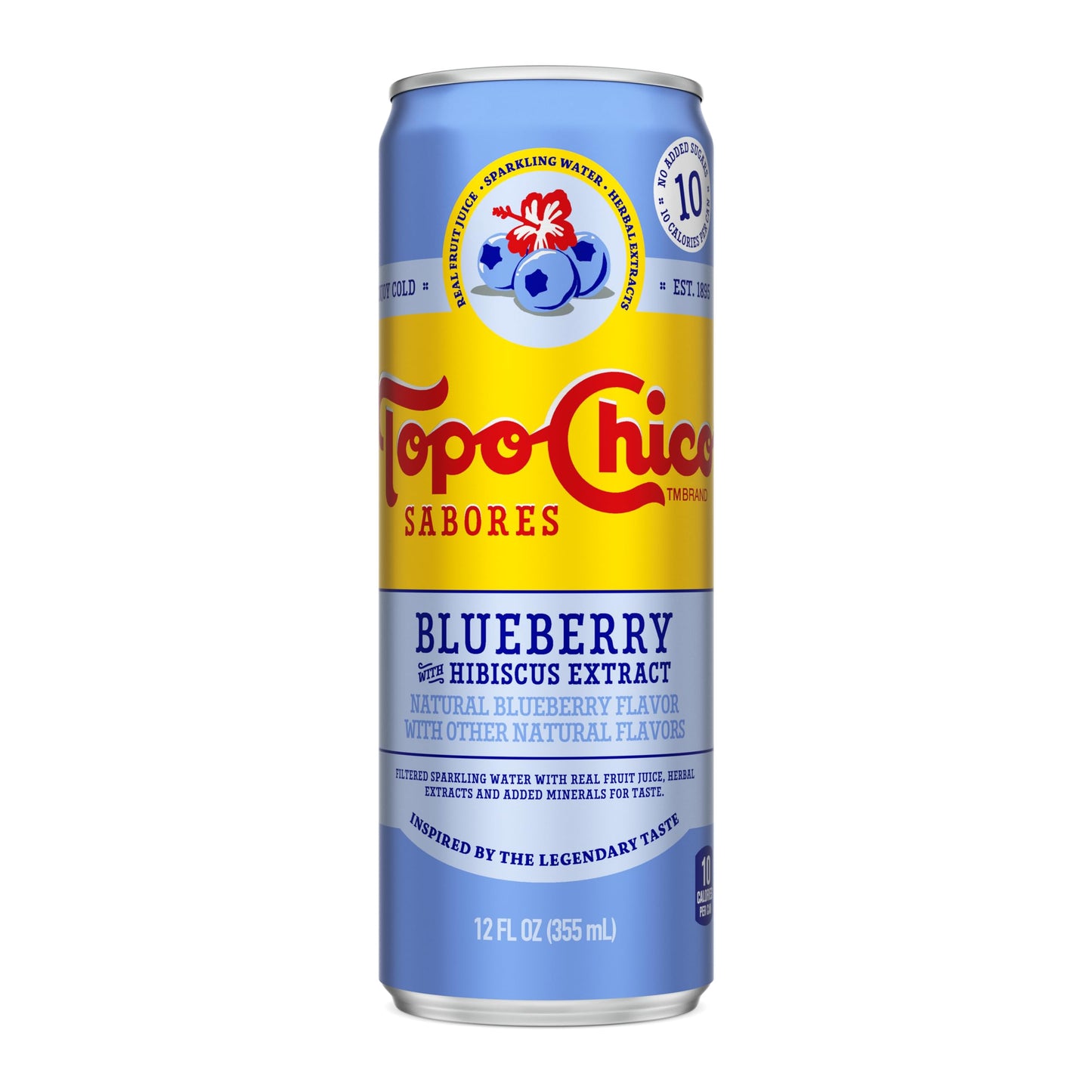 Topo Chico Sabores Blueberry with Hibiscus Extract 12oz Can