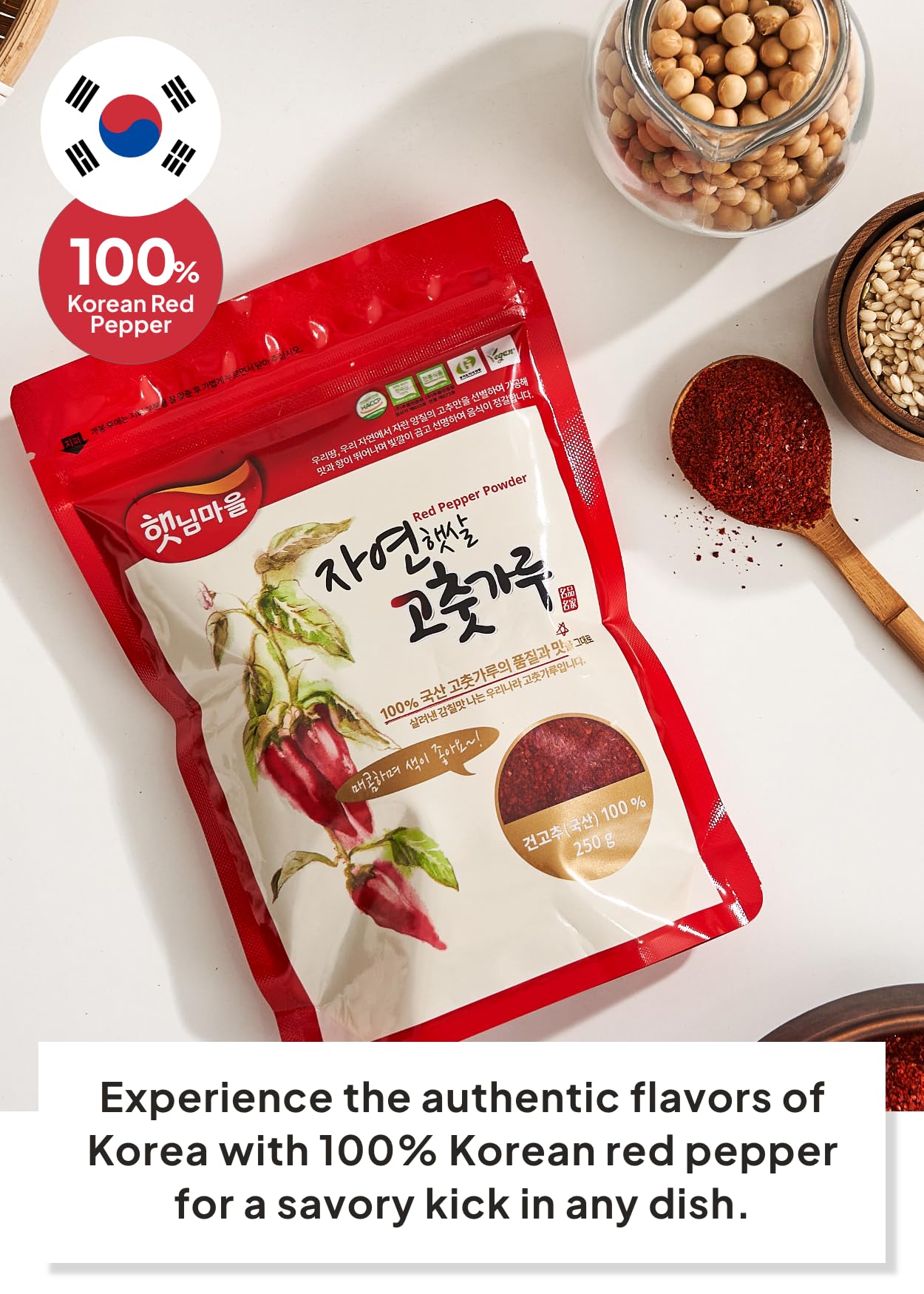VEGETABLE SOUP STOCK COIN(40 Tablets) and Korean Red Chili Powder 8.8oz(250g) | Vegan