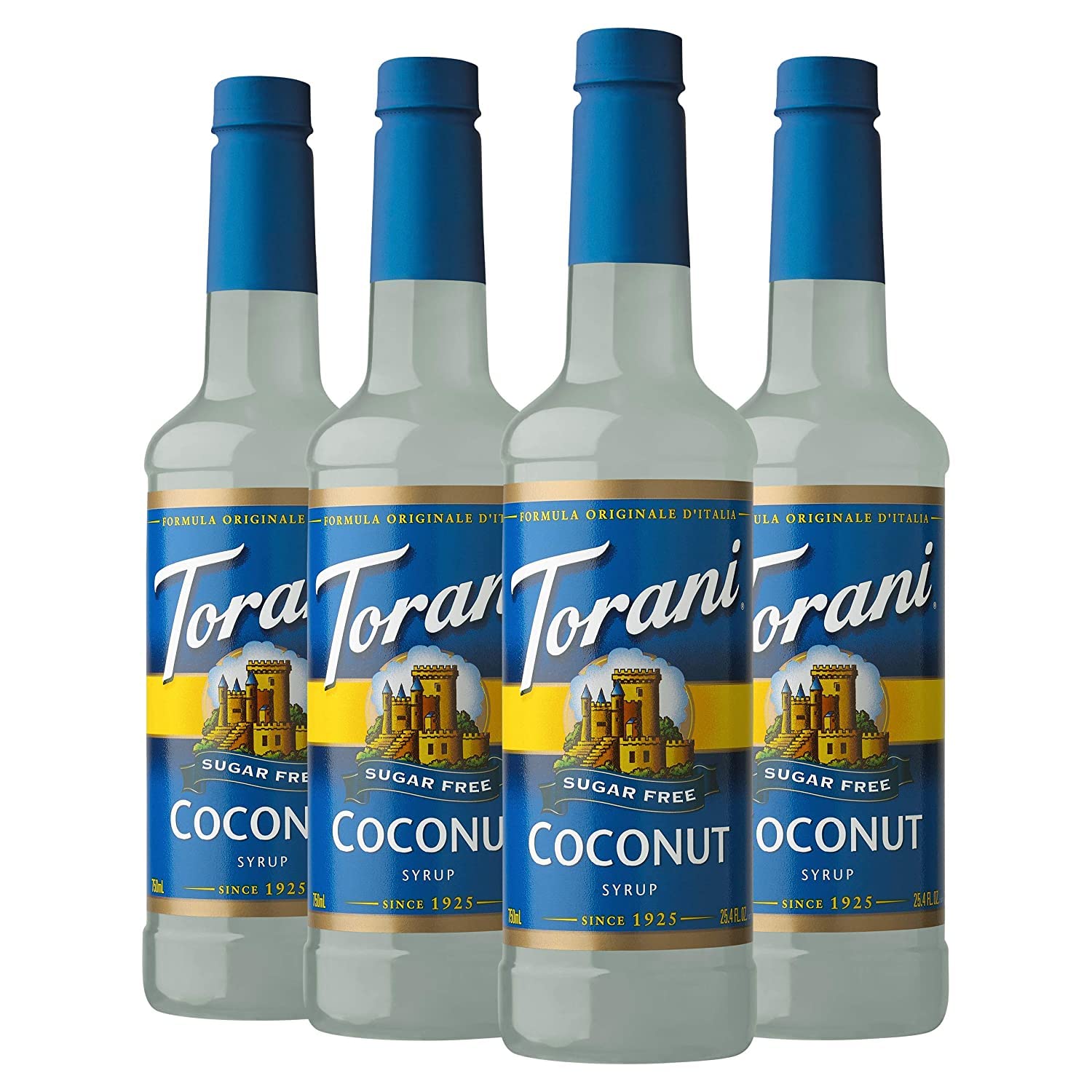 Torani Sugar Free Coconut Flavored Drink Syrup, 25.4 fl oz (Pack of 4 ...
