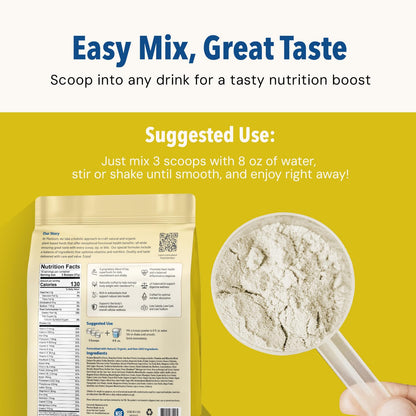 Plantium Total Nutrition, Premium All-in-One Meal Replacement Shake, Plant-Based Protein Powder with Vitamins, Minerals & Probiotics, 22g Protein per Serving, Vanilla