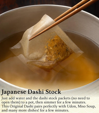 Japanese Dashi Powder - Bonito & Kombu, Instant Soup Stock Granules, Dashi Broth for Miso Soup, Ramen, Pho, Udon & Hot Pot, No MSG Added, Ingredients from Japan, 8g x 20 Packs (5.6OZ)