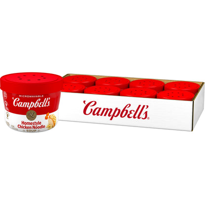 Campbell's Homestyle Chicken Noodle Soup, 15.4 Oz Microwavable Bowl (Case of 8)