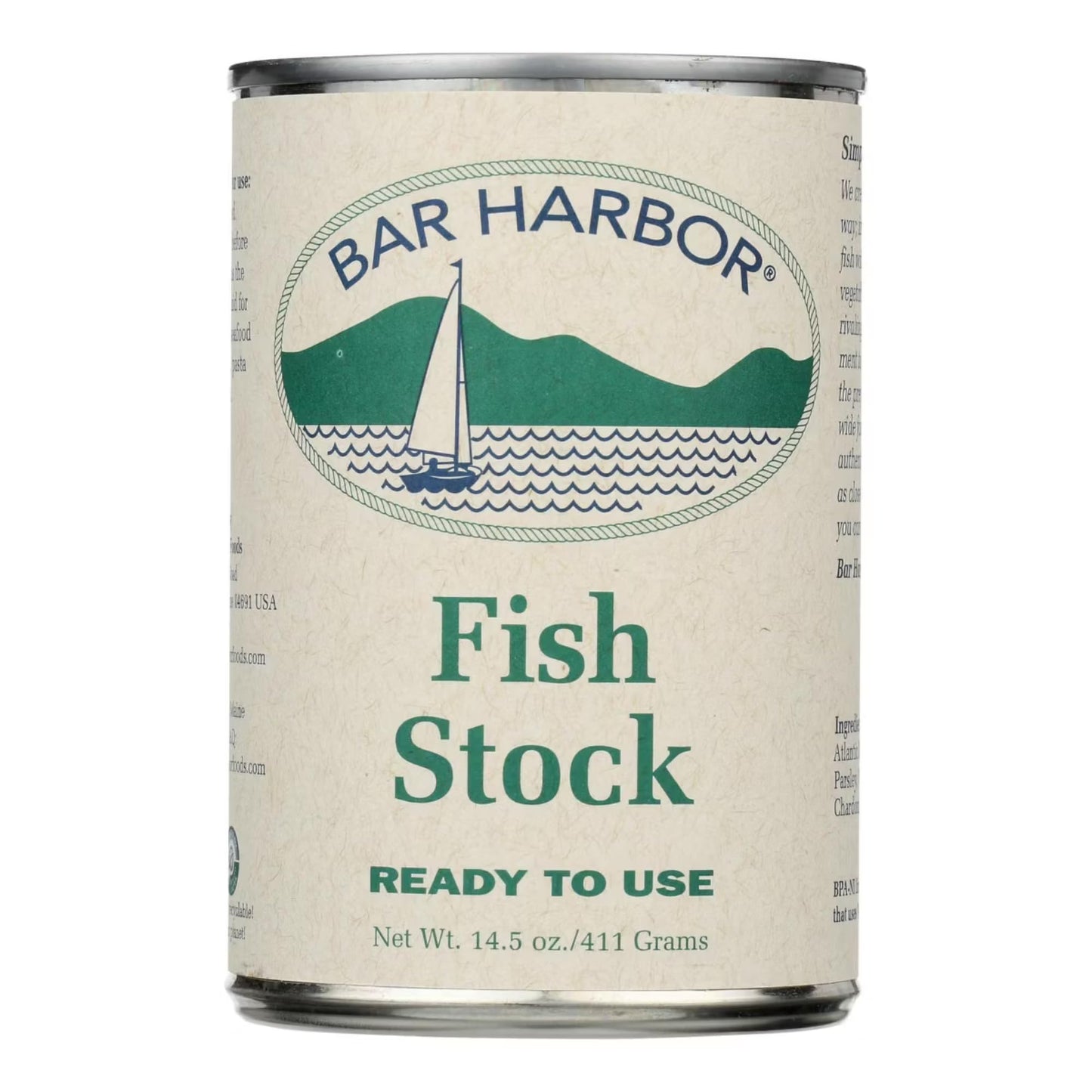 Bar Harbor Fish Stock, 14.5 oz (411g) – Ready-to-Use Haddock Stock, Chef-Favorite for Risotto, Rice & Pasta