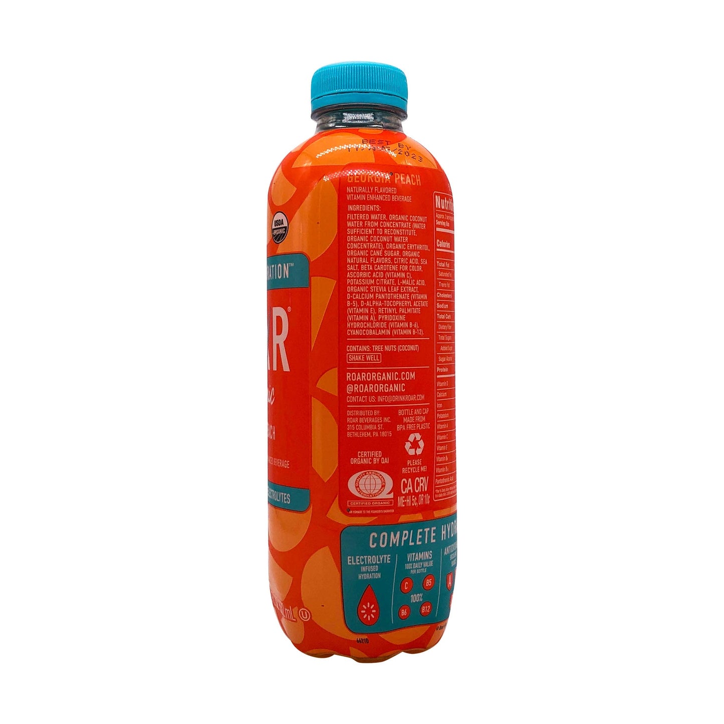 Roar, Drink Hydration Georgia Peach Organic 18 Fl Oz