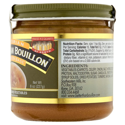 Better Than Bouillon Vegetarian No Chicken Base, Made with Seasoned Vegetables, Certified Vegan, Makes 9.5 Quarts of Broth, 38 Servings, 8 OZ Jar (Pack of 1)