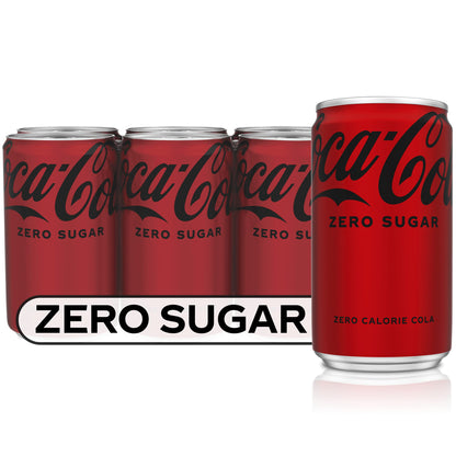 Coke Zero Sugar Mini-Can 7.5 fl oz, 12 Pack (Package May Vary)