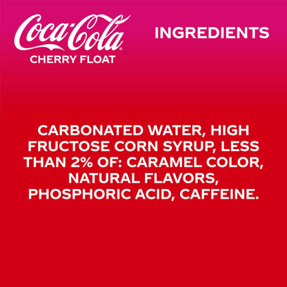 Coca-Cola Cherry Float Soda Soft Drink Cans, 12 fl oz, 12 Pack