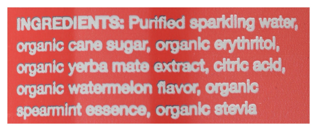 Clean Cause Organic Sparkling Watermelon Mint Yerba Mate, 16 FZ