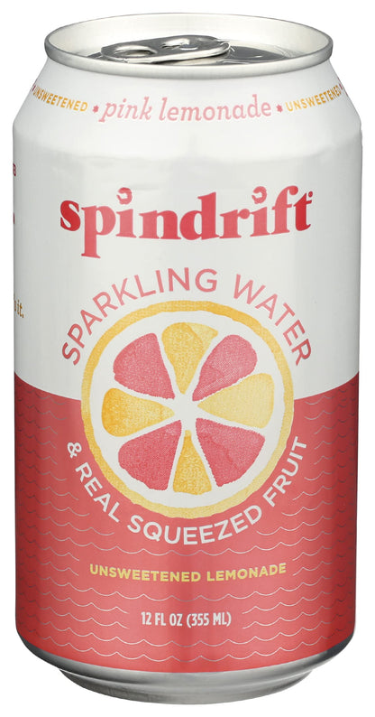 Spindrift Pink Lemondade Sparkling Water Can 12 Ounce (Pack of 1)