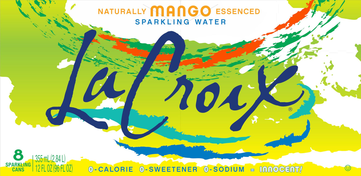 La Croix, Water Sparkling Mango, 12 Fl Oz, 8 Pack