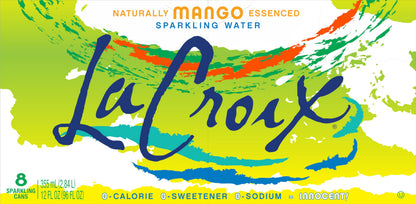 La Croix, Water Sparkling Mango, 12 Fl Oz, 8 Pack