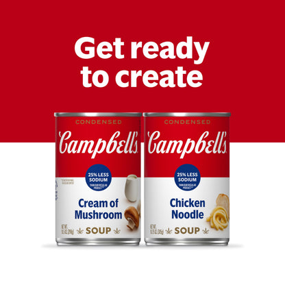 Campbell's Condensed 25% Less Sodium Chicken Noodle Soup, 10.75 Ounce Can (Pack of 4)