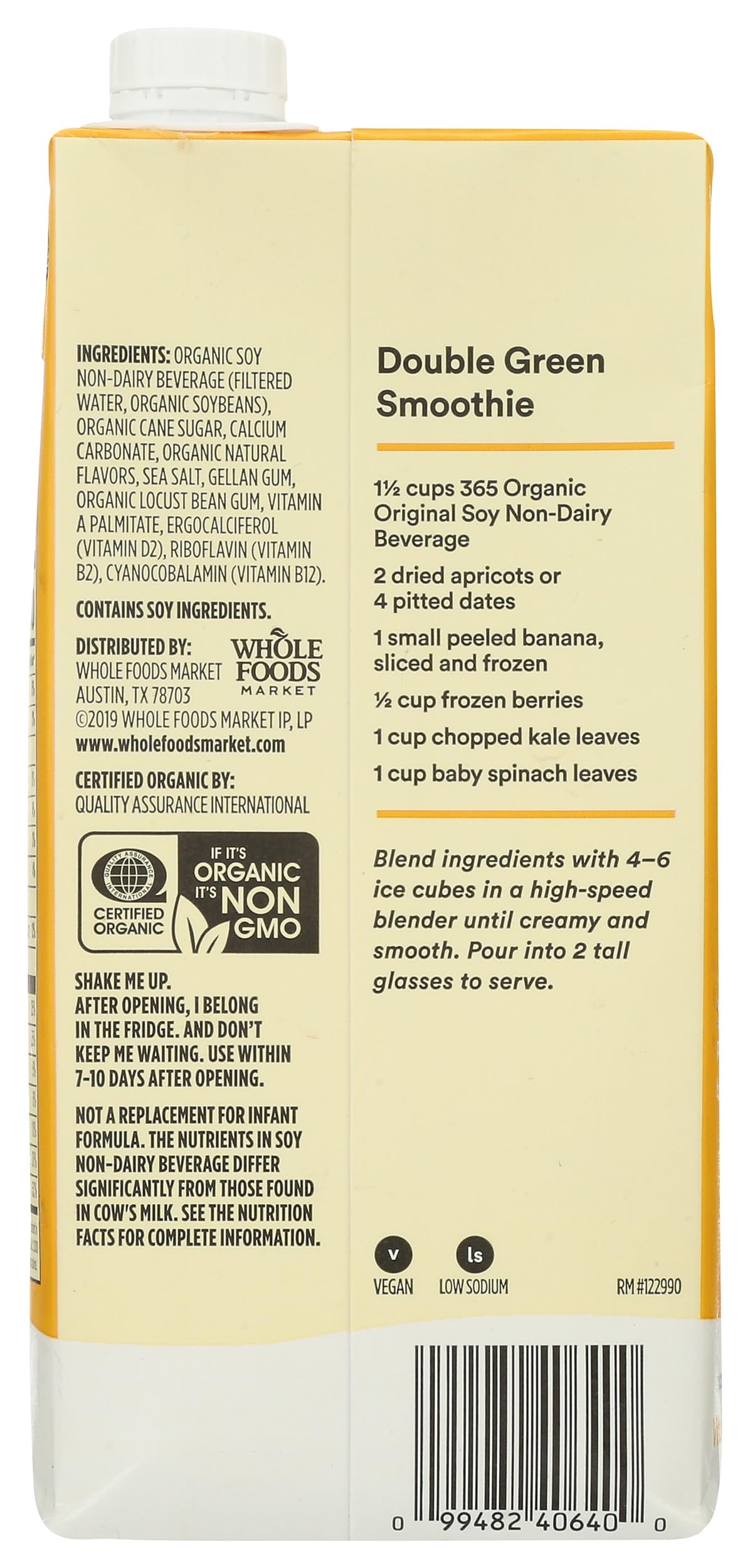 365 by Whole Foods Market, Organic Soymilk Original, 32 fl oz