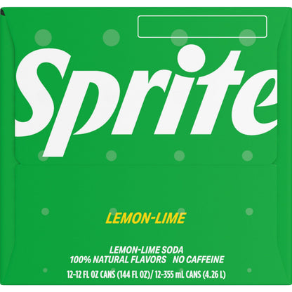 Sprite Lemon Lime Soda Soft Drinks, 12 fl oz, 12 Pack,Cans