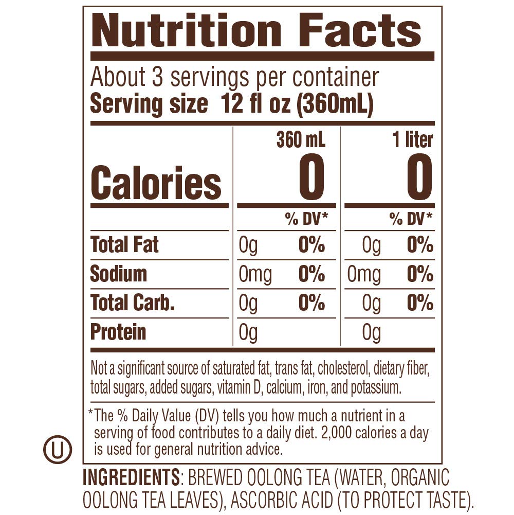 Tejava Origins Fujian Oolong Iced Tea, 12 Pack, 1 Liter Glass Bottles, Unsweetened, USDA Organic, Non-GMO, Kosher, No Sugar or Sweeteners, Brewed in Small Batches