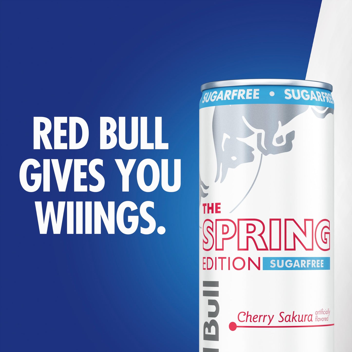 Red Bull Spring Edition Sugarfree Energy Drink, Cherry Sakura, 80mg Caffeine, Taurine & B Vitamins, 8.4 fl. oz. Pack of 24 Cans
