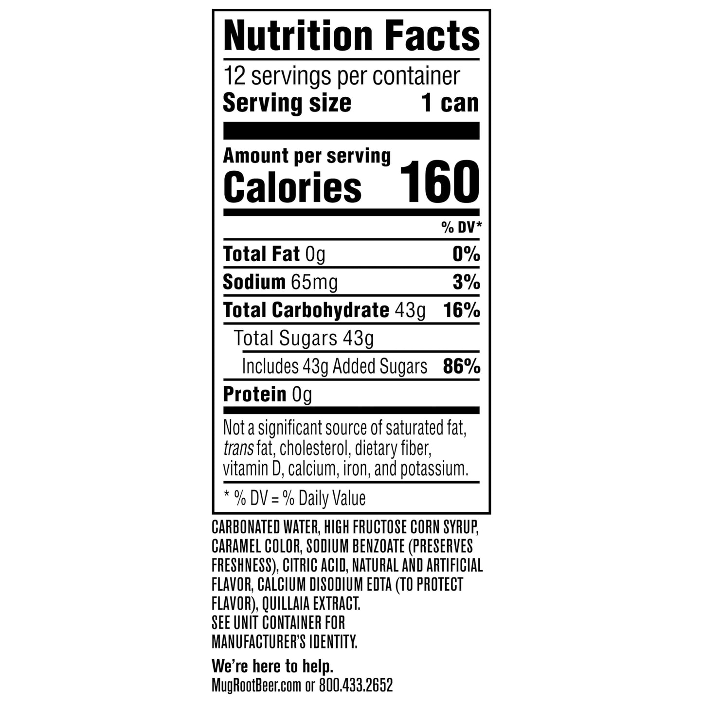 Mug Root Beer, 12 Fl Oz Cans (Pack of 12)