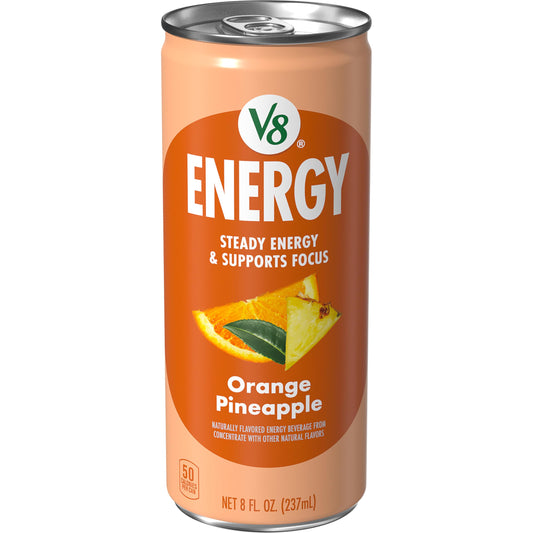 V8 Energy Orange Pineapple Energy Drink, 8 fl oz Can