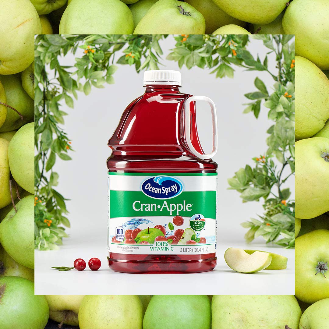 Ocean Spray Juice Drink, Cran-Apple, 3 Liter Bottle (Pack of 2)