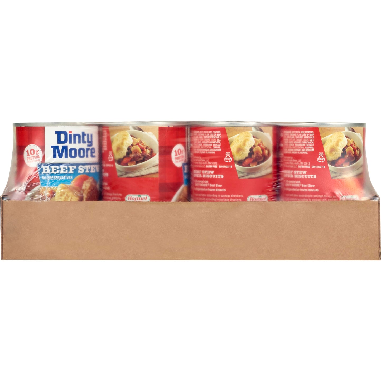 DINTY MOORE Beef Stew, 15 oz (8 Pack), Fully Cooked & Ready-To-Eat with Fresh Potatoes & Carrots, Gluten-Free, 10g Protein, No Preservatives, Perfect for Noodles, Biscuits & Hot Pies