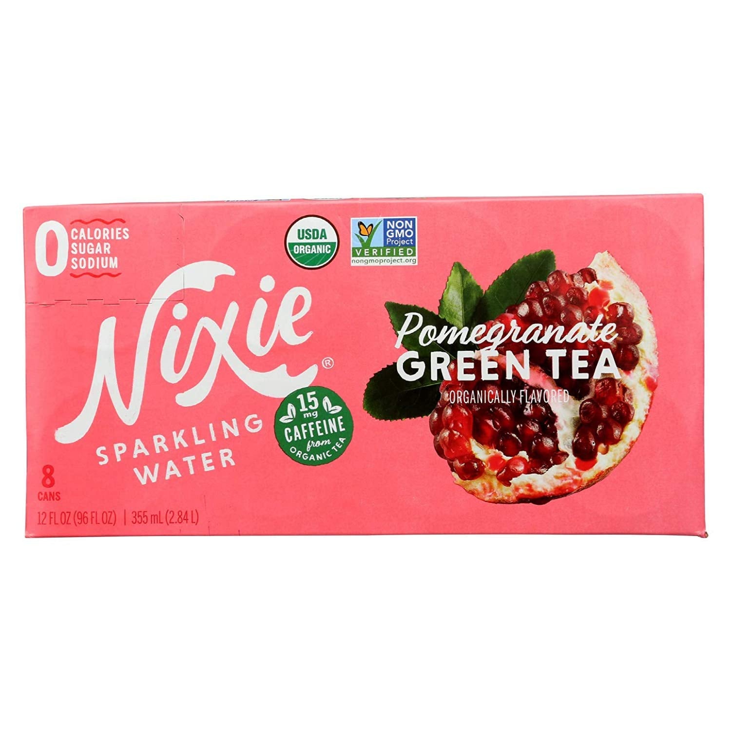 Nixie Sparkling Water Organic Pomegranate Green Tea Sparkling Water, 1 ...