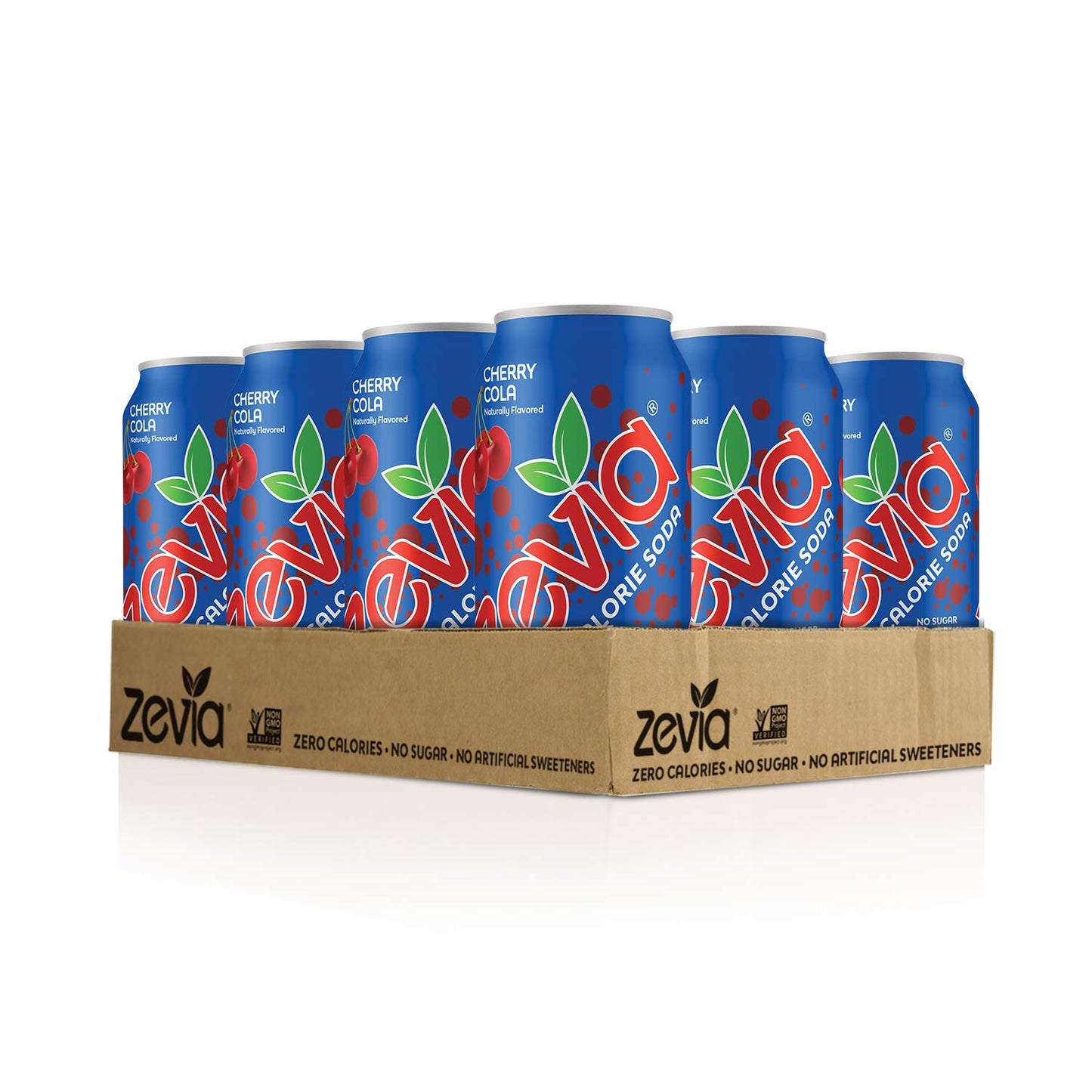 Zevia Zero Calorie Sodas Variety Pack, Dr Zevia (24 Cans) and Cherry Cola (Pack of 12 Cans)