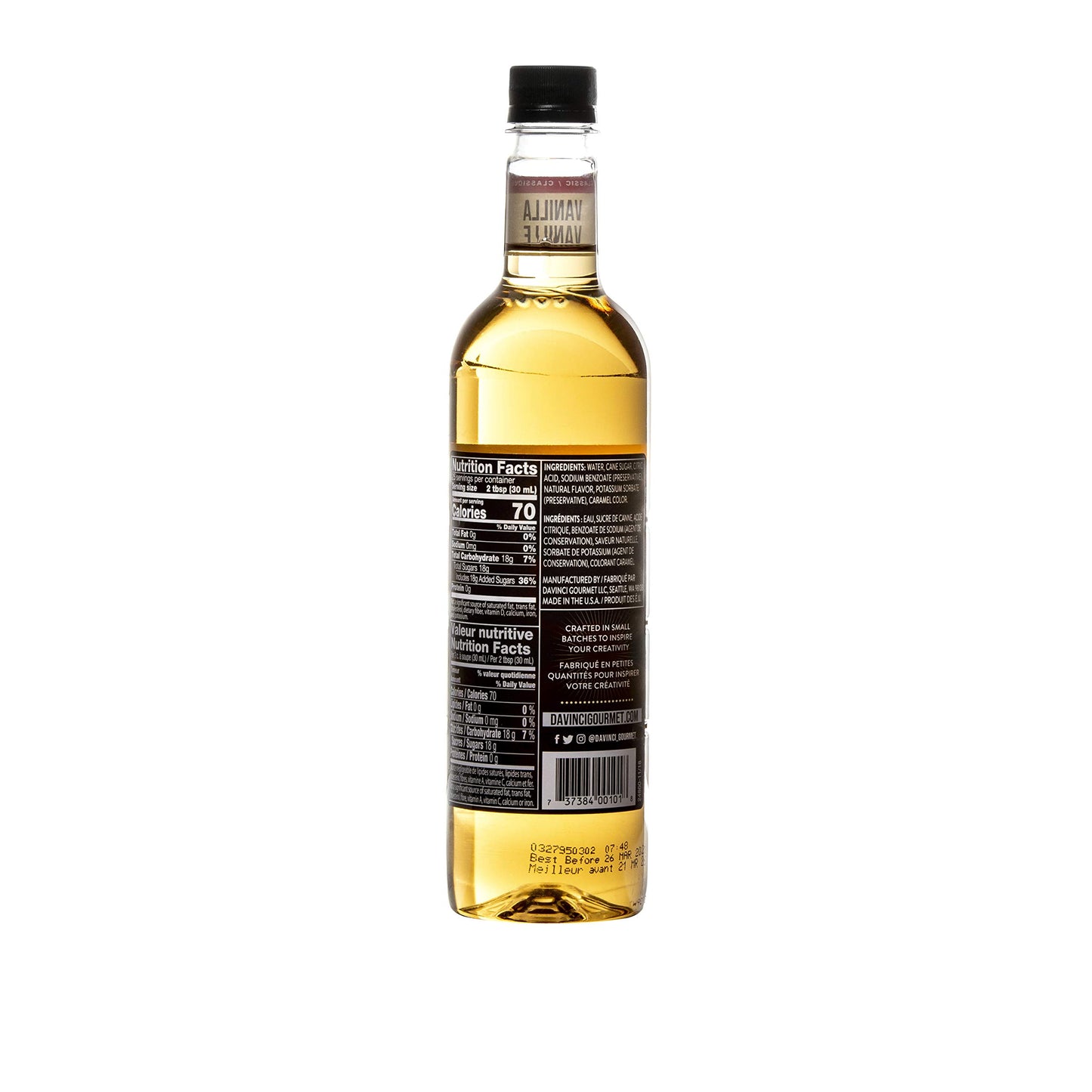 DaVinci Gourmet Classic Vanilla Syrup, 25.4 Fluid Ounces (Pack of 1)